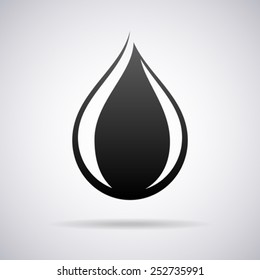 Water drop vector logo design template