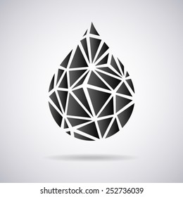 Water drop vector logo design template