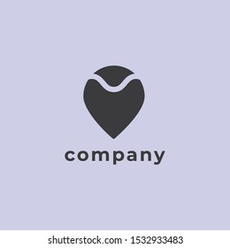 Water drop vector logo. Drop icon