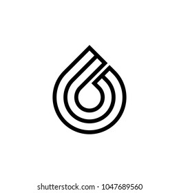 water drop vector logo. oil and gas icon.