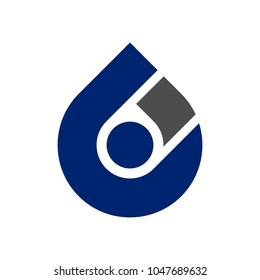 water drop vector logo. person symbol.
