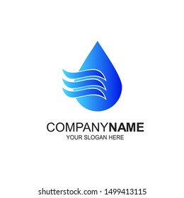 water drop vector logo symbol