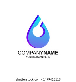 water drop vector logo symbol