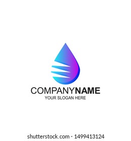 water drop vector logo symbol