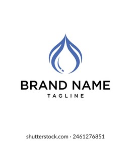 water drop vector logo. white background