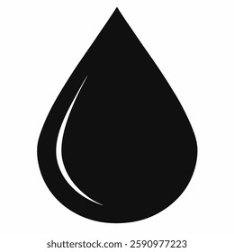 Water drop vector on white background.