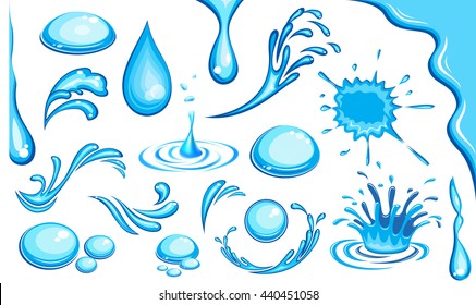 water drop vector set