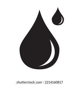 Water Drop Vector Sign. Oil Drop Icon. Petroleum Vector Icon. Ink Drop Icon. Tear Drop Symbol. Vector Illustrasi.