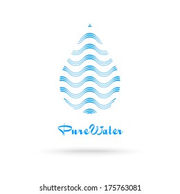 Water drop vector symbol design template creative concept.