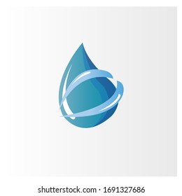 Ilustración del símbolo vector de caída de agua