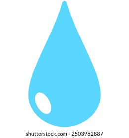 Water drop vector symbol isolated on a white background.