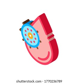 Vector de iconos de virus de caída de agua. Signo del virus de caída de agua isométrica. ilustración de símbolo aislado de color