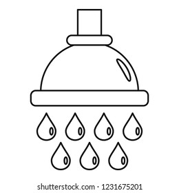 Water drop wash icon. Outline water drop wash vector icon for web design isolated on white background