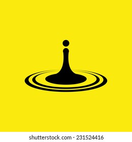water drop and  wave 