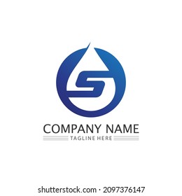 Water drop and wave icon Logo Template vector illustration design