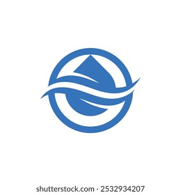 Water drop and wave icon Logo Template vector illustration design