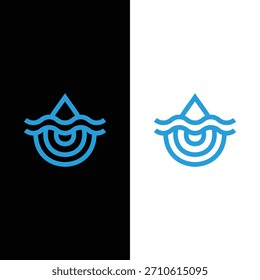 water drop wave logo design