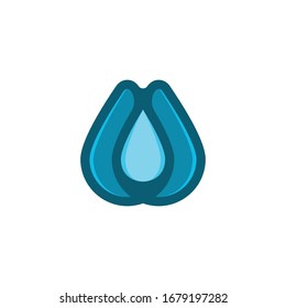 water drop, wave logo Ideas. Inspiration logo design. Template Vector Illustration. Isolated On White Background