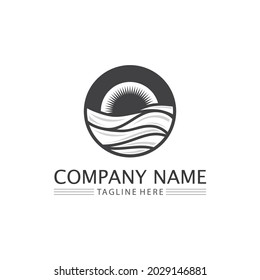 Water drop and wave  Logo Template vector illustration design