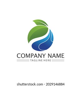 Water drop and wave  Logo Template vector illustration design