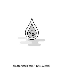 Water drop Web Icon. Flat Line Filled Gray Icon Vector