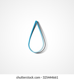 Water drop web icon on white background