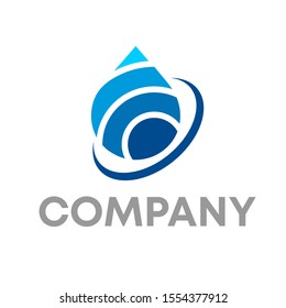water drop wireless signal logo wifi vector design template
