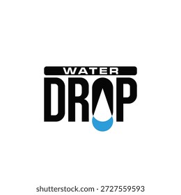 WATER DROP WORDMARK LOGO DESIGN IDEA VECTOR
