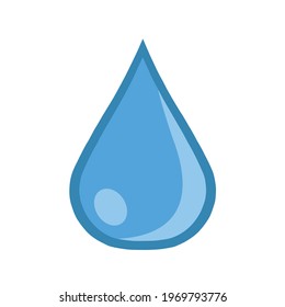 Water Droplet Clean Waterdrop Vector Isolated Design Element Illustration on a White Background