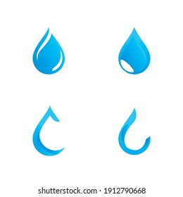 Water Droplet Drop Logo design vector template