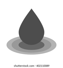 Water droplet, flat design icon, liquid droplet web icon, Vector illustration