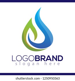 water droplet gas industry logo icon vector