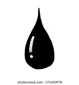 Water Droplet Hand Drawn Vector Illustration