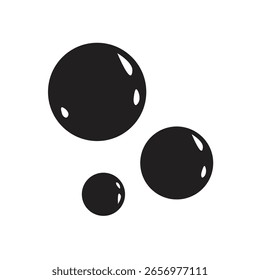 Icono de gota de agua, icono de Vector de burbuja, Ilustración vectorial. Vector negro brillante de las gotas de agua para el Diseño gráfico