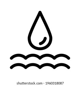 water droplet icon or logo isolated sign symbol vector illustration - high quality black style vector icons
