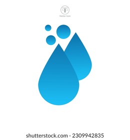 Water Droplet Icon symbol template for graphic and web design collection logo vector illustration