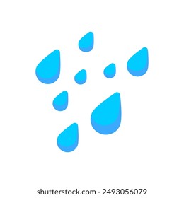 Water droplet icon vector. Illustration of rain and cold air vectors. On a blank background and can be edited again.