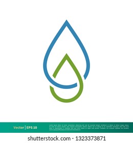 Water Droplet Icon Vector Logo Template Illustration Design. Vector EPS 10.