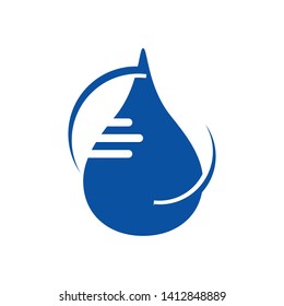 Water droplet Logo design vector template. Water Drop sign.
Aqua drop of eco mineral natural Logotype concept icon.