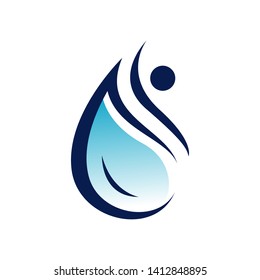 Water droplet Logo design vector template. Water Drop sign.
Aqua drop of eco mineral natural Logotype concept icon.