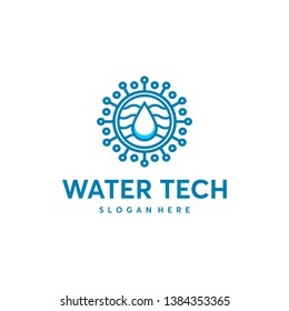 Water Droplet logo designs template, Water technology logo symbol