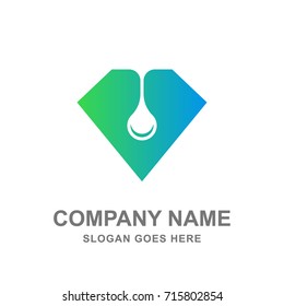 Water Droplet Nature Medical Logo Icon Vector 