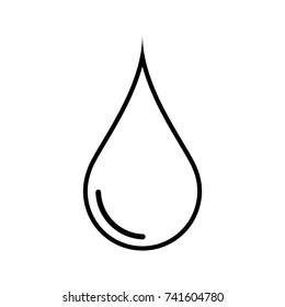 Water droplet vector icon.