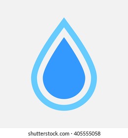 Water droplet web icon, flat design icon, vector