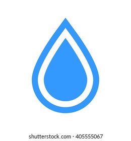 Water droplet web icon, flat design icon, vector