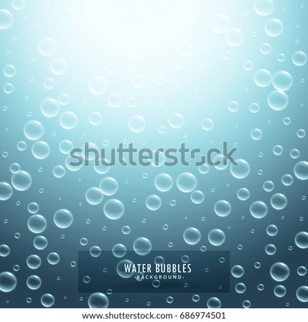 water droplets or bubbles on blue background