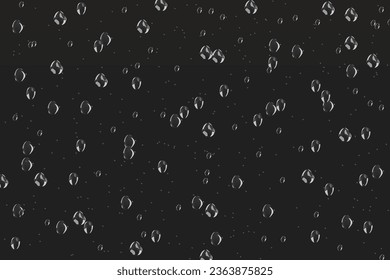 Water droplets condensation drops realistic overlay background vector