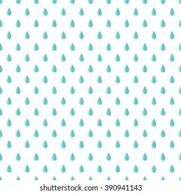 Water droplets. Cute seamless pattern. Vector illustration.