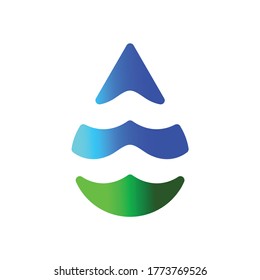 water droplets design logo template