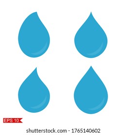 
water droplets. water droplets in a flat style